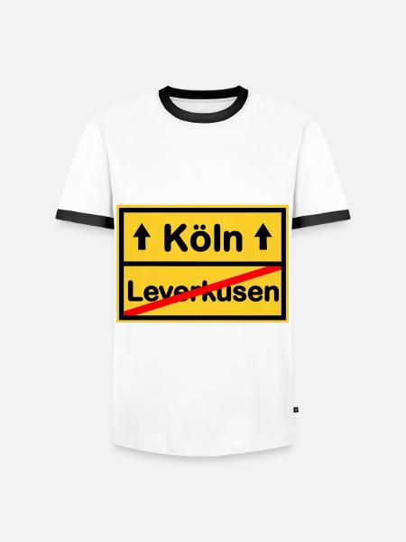 Nummer eins Köln - Männer Kontrast-T-Shirt - Weiß/Schwarz
