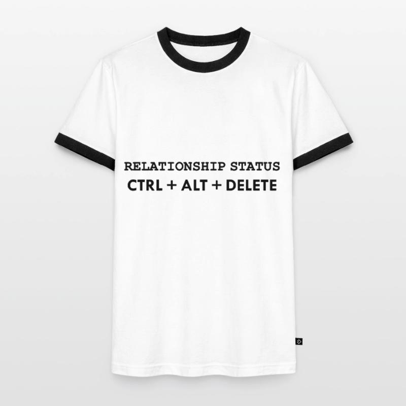 Relationship status CTRL ALT DELETE Men's Ringer Shirt