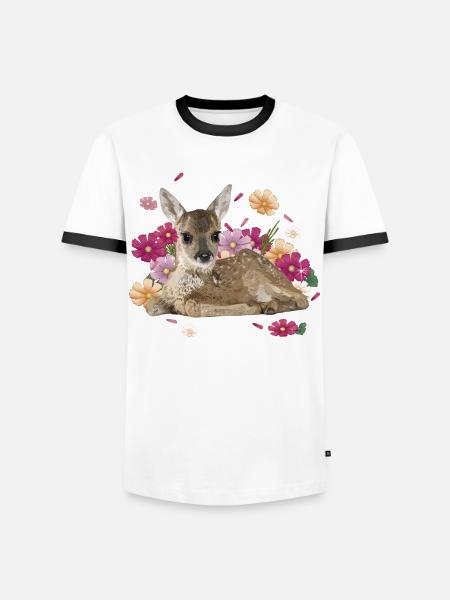 Deer - Men's Ringer Shirt - white/black