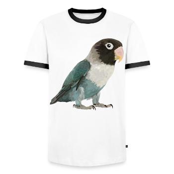 point noir inséparable - T-shirt contrasté Homme - blanc/noir - Devant - AI Model Female 172 light (172cm) & AI Model Male 178 dark (178cm)