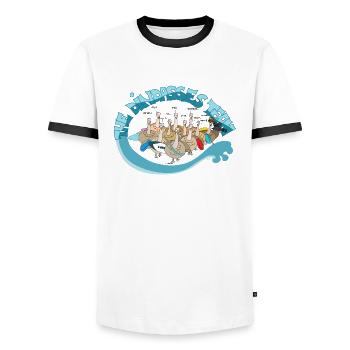 DINDASSE TEAM POSTER - T-shirt contrasté Homme - blanc/noir - Devant - AI Model Female 172 light (172cm) & AI Model Male 178 dark (178cm)