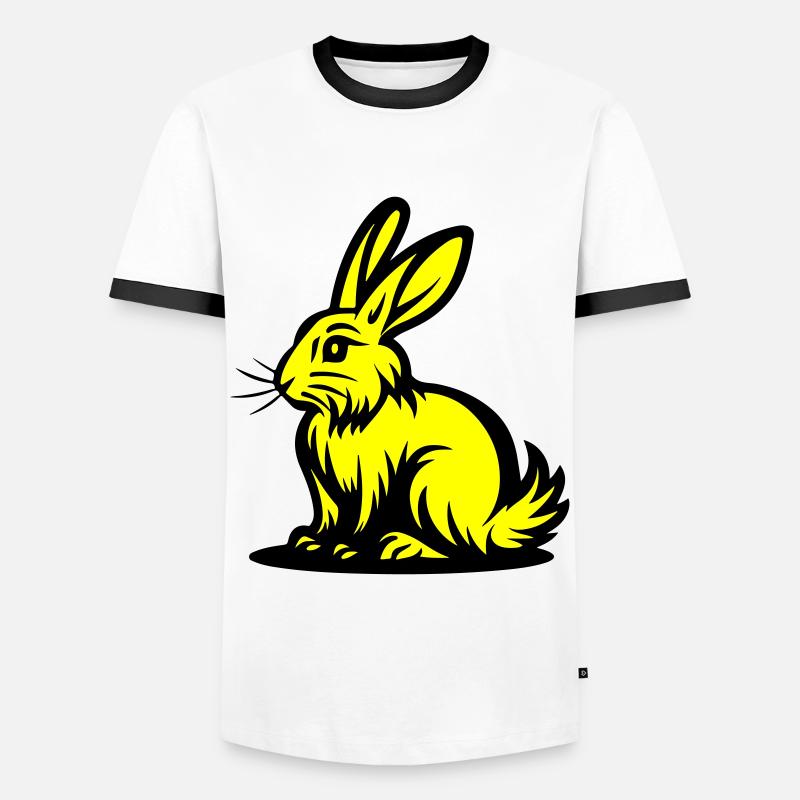 Bunny Easter - Men's Ringer Shirt - white/black