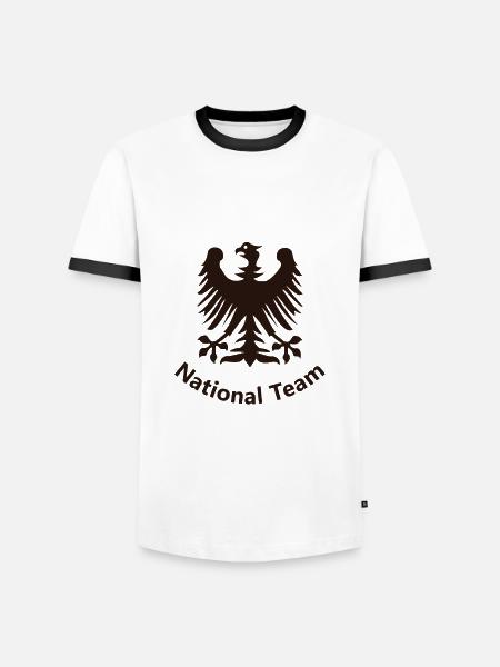 Germany - Men's Ringer Shirt - white/black