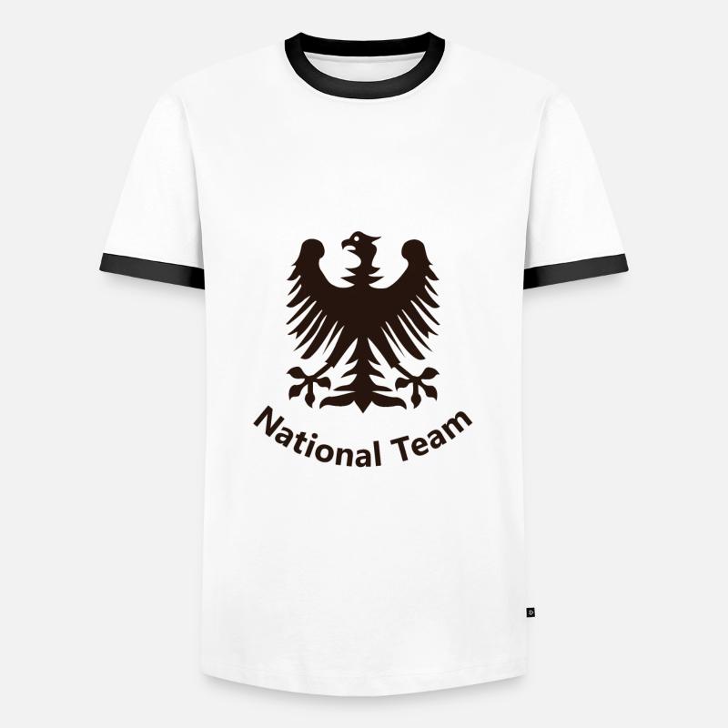 Germany - Men's Ringer Shirt - white/black
