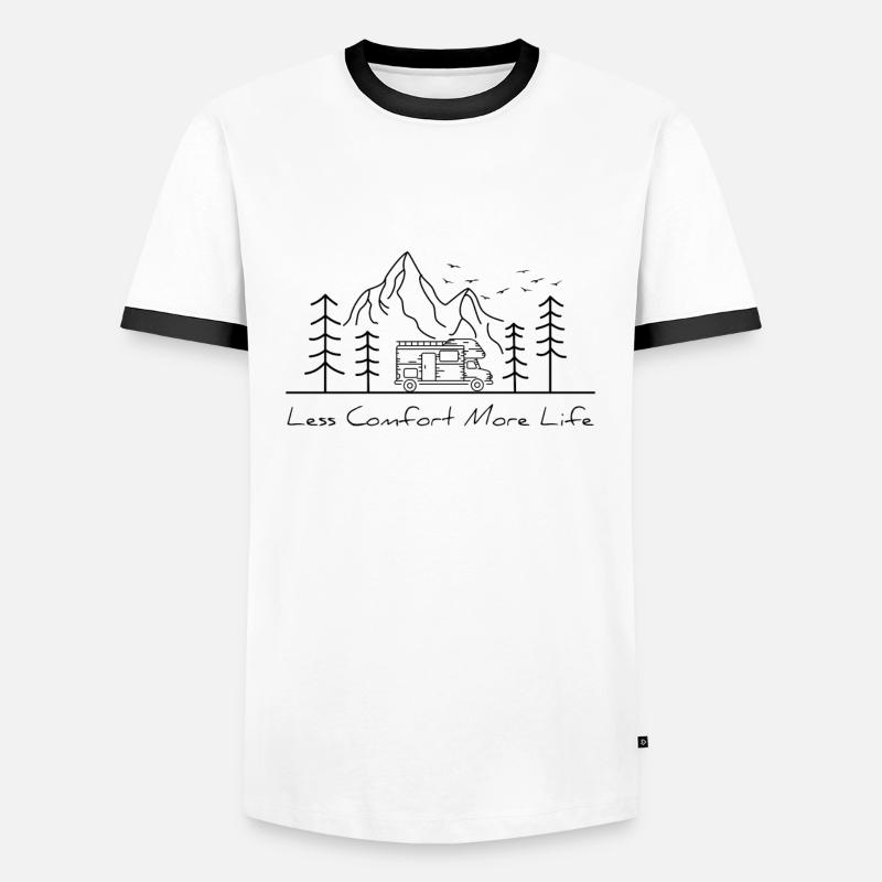 Camper Spruch Campingplatz Wohnmobil Geschenk - Männer Kontrast-T-Shirt - Weiß/Schwarz