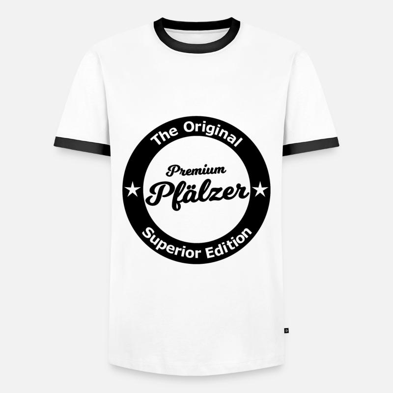 Der Super Pfälzer - Männer Kontrast-T-Shirt - Weiß/Schwarz