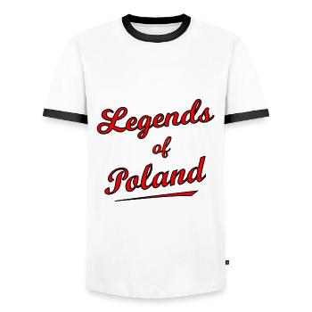 Polish legends - Men's Ringer Shirt - white/black - Front - AI Model Female 172 light (172cm) & AI Model Male 178 dark (178cm)