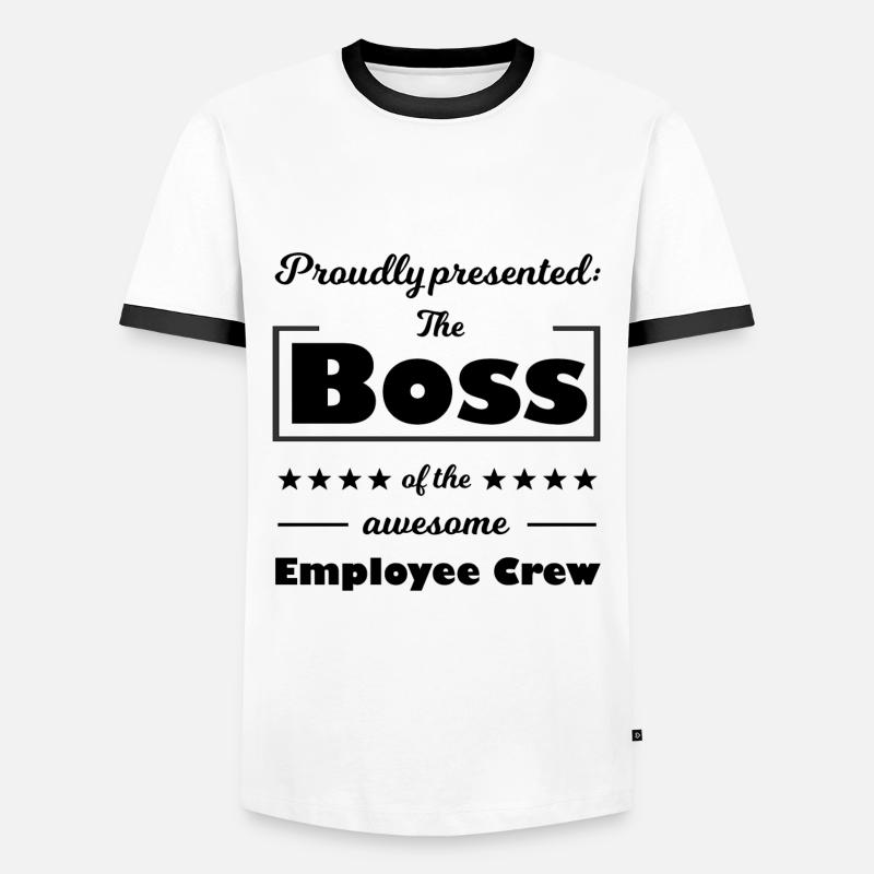 Der beste Chef - Männer Kontrast-T-Shirt - Weiß/Schwarz