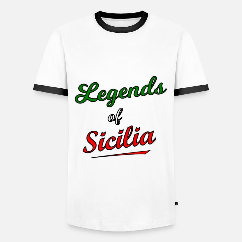 Legends from Sicily - Men's Ringer Shirt - white/black