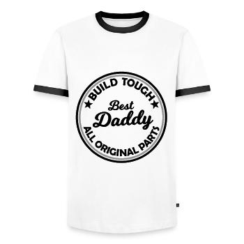 Le meilleur papa - T-shirt contrasté Homme - blanc/noir - Devant - AI Model Female 172 light (172cm) & AI Model Male 178 dark (178cm)