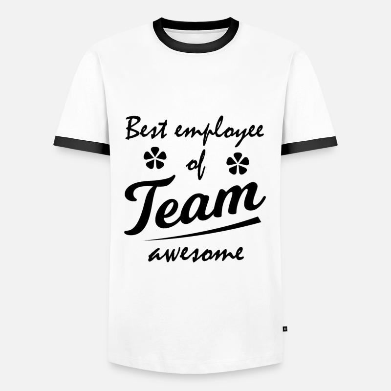 Der beste Mitarbeiter - Männer Kontrast-T-Shirt - Weiß/Schwarz