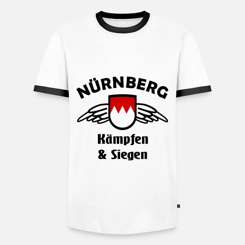 Die Nürnberg Unterstützer - Männer Kontrast-T-Shirt - Weiß/Schwarz