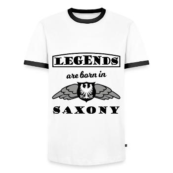 The legends of Transylvania - Men's Ringer Shirt - white/black - Front - AI Model Female 172 light (172cm) & AI Model Male 178 dark (178cm)