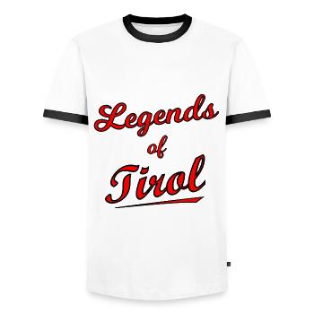 The Tyrolean Legends - Men's Ringer Shirt - white/black - Front - AI Model Female 172 light (172cm) & AI Model Male 178 dark (178cm)