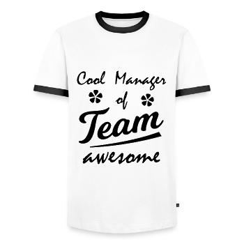 The Best Team Supervisor - Men's Ringer Shirt - white/black - Front - AI Model Female 172 light (172cm) & AI Model Male 178 dark (178cm)