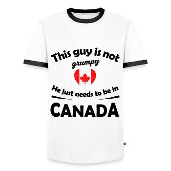 Die Ferien in Kanada - Männer Kontrast-T-Shirt - Weiß/Schwarz - Vorne - AI Model Female 172 light (172cm) & AI Model Male 178 dark (178cm)
