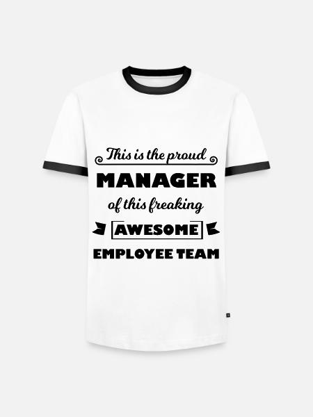 Der beste Chef - Männer Kontrast-T-Shirt - Weiß/Schwarz