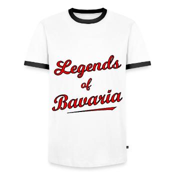 The legends from Bavaria - Men's Ringer Shirt - white/black - Front - AI Model Female 172 light (172cm) & AI Model Male 178 dark (178cm)