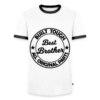 Mein bester Bruder - Männer Kontrast-T-Shirt - Weiß/Schwarz - Vorne - AI Model Female 172 light (172cm) & AI Model Male 178 dark (178cm)
