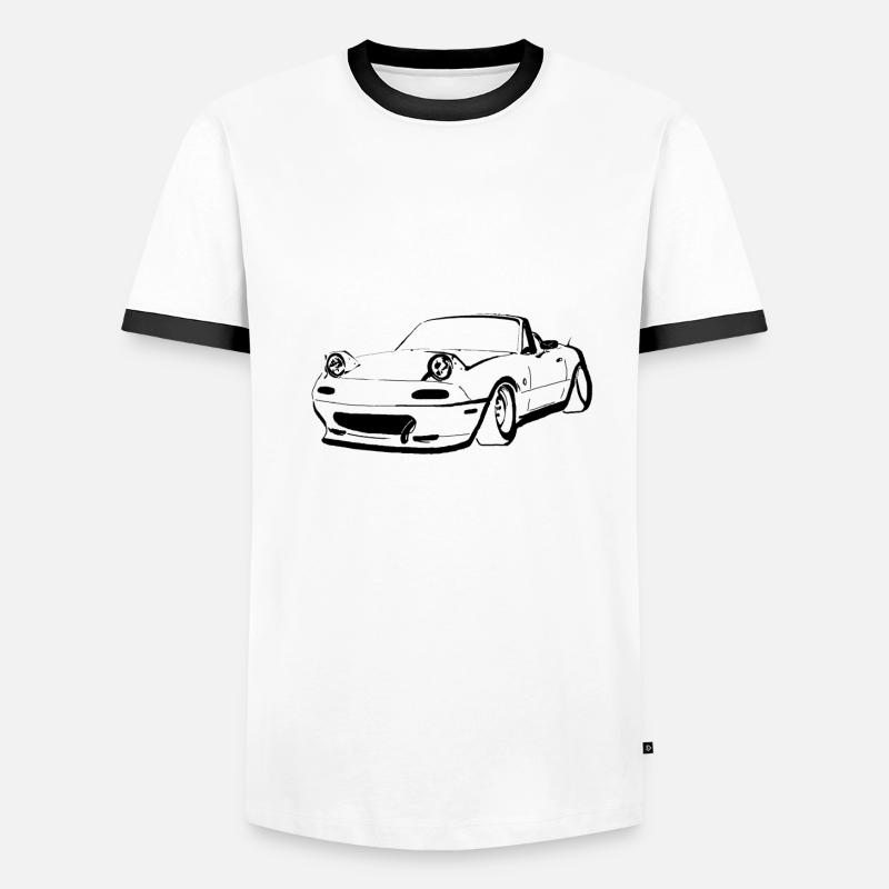 cool mx5 mk1 3d - Men's Ringer Shirt - white/black
