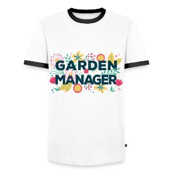 Garden Manager für den Chef im Garten ein Geschenk - Männer Kontrast-T-Shirt - Weiß/Schwarz - Vorne - AI Model Female 172 light (172cm) & AI Model Male 178 dark (178cm)