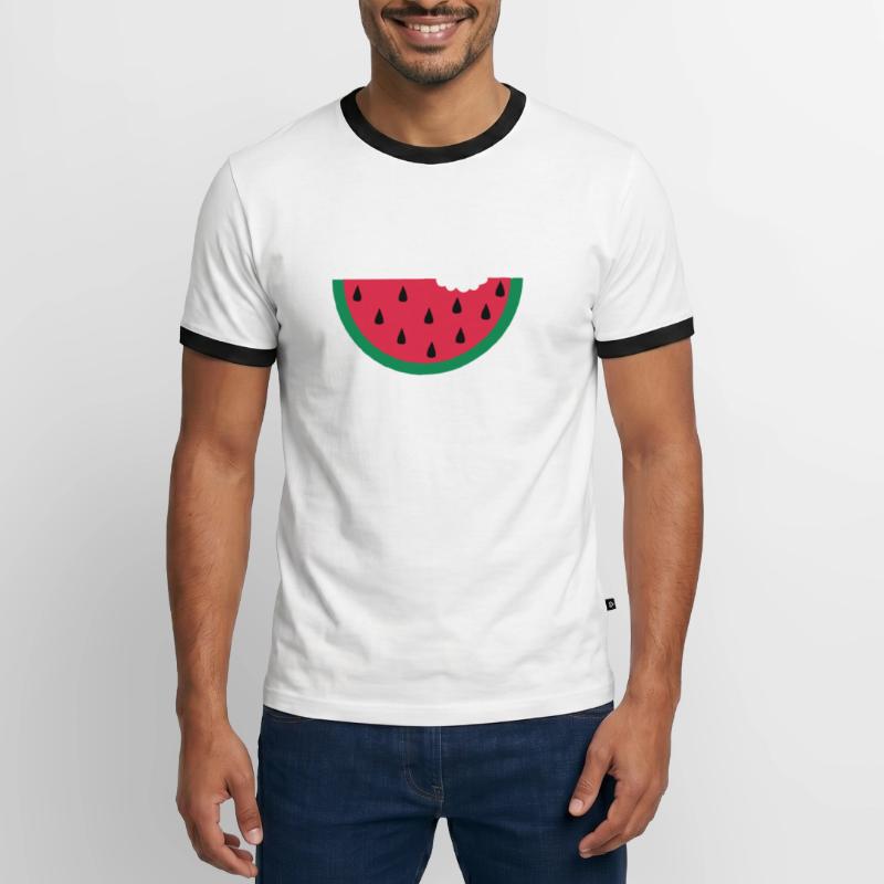 fruit pastèque pastèque T-shirt contrasté Homme