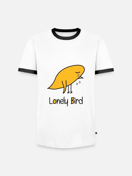 Lonely Bird - Men's Ringer Shirt - white/black