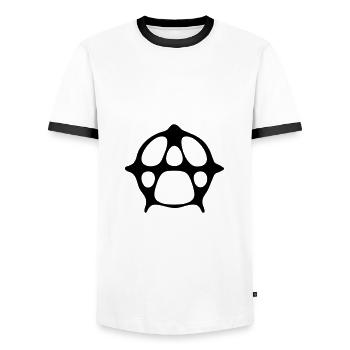 Anarchie / Anarchist - Männer Kontrast-T-Shirt - Weiß/Schwarz - Vorne - AI Model Female 172 light (172cm) & AI Model Male 178 dark (178cm)