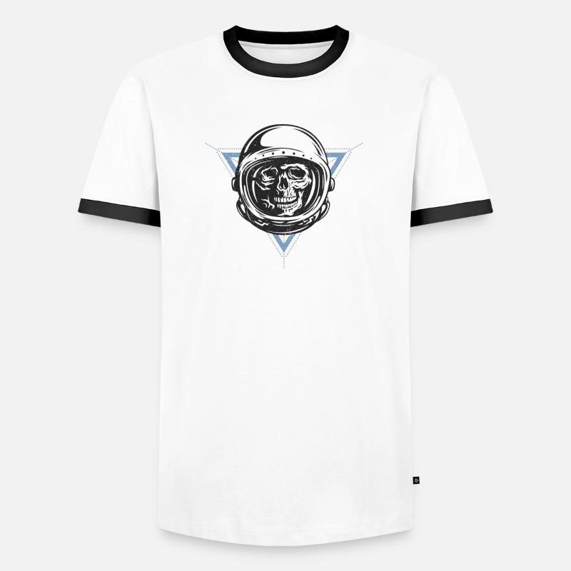 Space Monkey - Men's Ringer Shirt - white/black