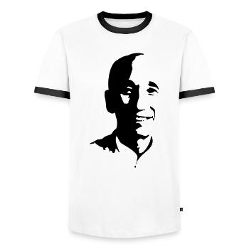 Grandmaster - Männer Kontrast-T-Shirt - Weiß/Schwarz - Vorne - AI Model Female 172 light (172cm) & AI Model Male 178 dark (178cm)