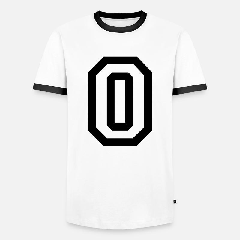 zero - Men's Ringer Shirt - white/black