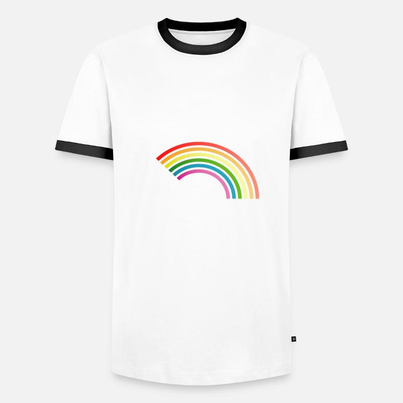Rainbow - Men's Ringer Shirt - white/black