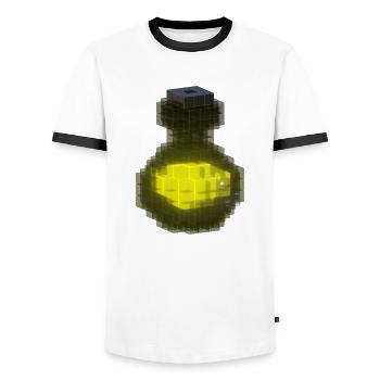 Secret Cool Yellow Tee Hoodie Black Crystal Bottle - Men's Ringer Shirt - white/black - Front - AI Model Female 172 light (172cm) & AI Model Male 178 dark (178cm)