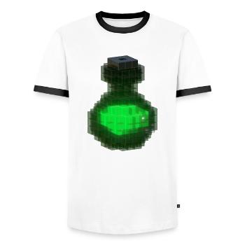 Nature Bio Vert Vegan T Shirt Crystal Beauty - T-shirt contrasté Homme - blanc/noir - Devant - AI Model Female 172 light (172cm) & AI Model Male 178 dark (178cm)
