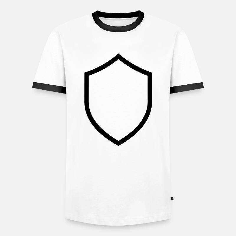 Schild - Männer Kontrast-T-Shirt - Weiß/Schwarz