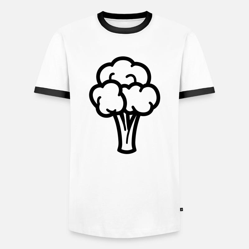 broccoli - Men's Ringer Shirt - white/black