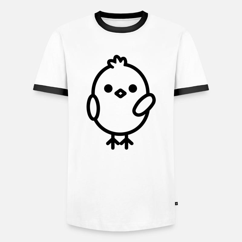chick - Men's Ringer Shirt - white/black