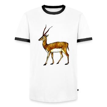 antilope - T-shirt contrasté Homme - blanc/noir - Devant - AI Model Female 172 light (172cm) & AI Model Male 178 dark (178cm)