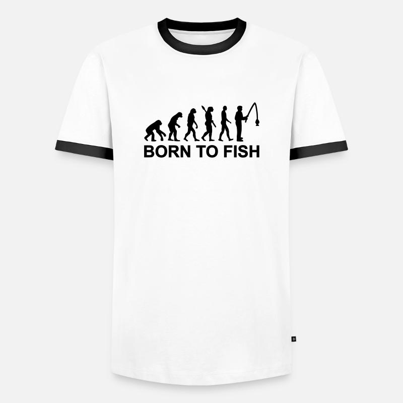 Evolution Fishing - Men's Ringer Shirt - white/black
