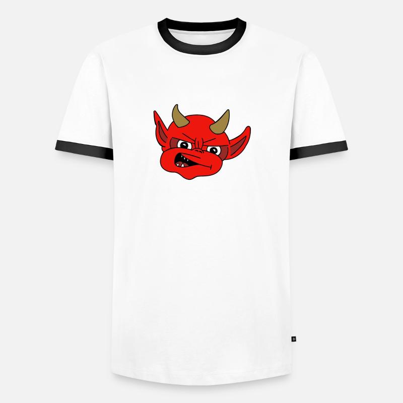 Devil, Diablo, Devil - Men's Ringer Shirt - white/black