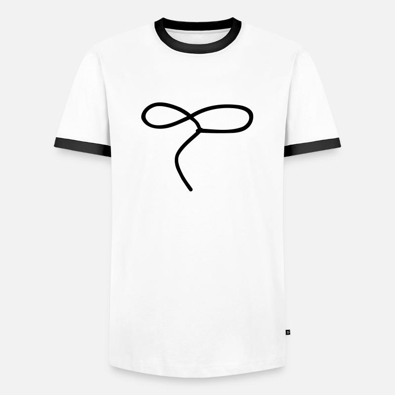 Lasso - Men's Ringer Shirt - white/black