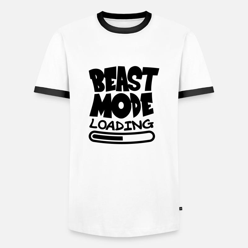 Beast ModeLoading Design - Männer Kontrast-T-Shirt - Weiß/Schwarz
