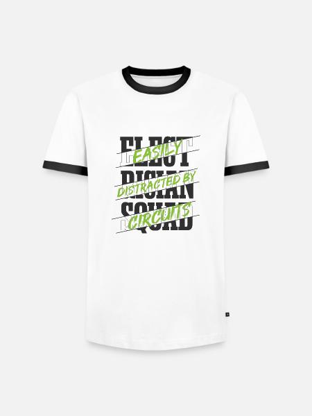 Stromkreis für Elektriker, Elektroarbeiter, - Männer Kontrast-T-Shirt - Weiß/Schwarz