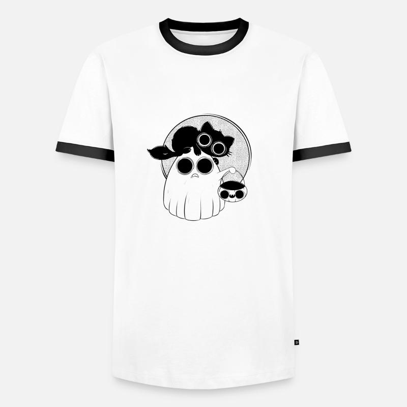 Süßes oder saures - Männer Kontrast-T-Shirt - Weiß/Schwarz