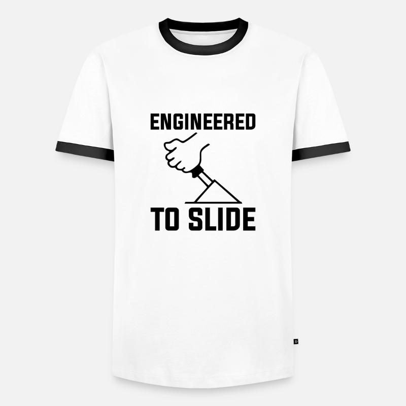 DRIFTING ENGINEERED TO SLIDE - Men's Ringer Shirt - white/black