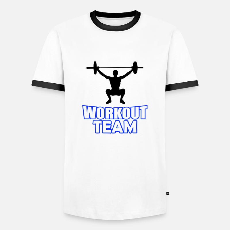 Workout Team - Men's Ringer Shirt - white/black