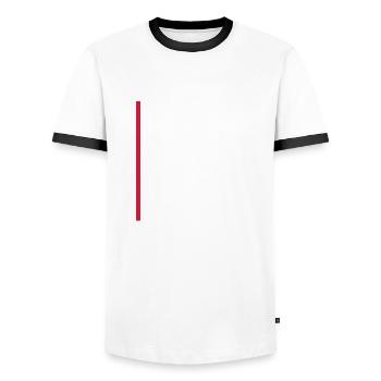 I Like The Sound You Make When You Shut Up Saying - Men's Ringer Shirt - white/black - Front - AI Model Female 172 light (172cm) & AI Model Male 178 dark (178cm)