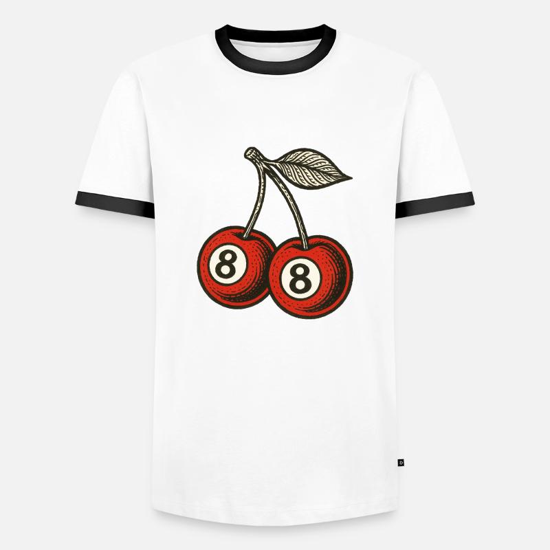 8 Bällebad - Männer Kontrast-T-Shirt - Weiß/Schwarz