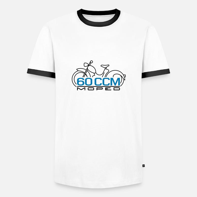 Moped SR2 60cc emblem - Men's Ringer Shirt - white/black