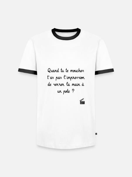 Quand tu te mouches, ... Les Visiteurs - Culte ! - T-shirt contrasté Homme - blanc/noir